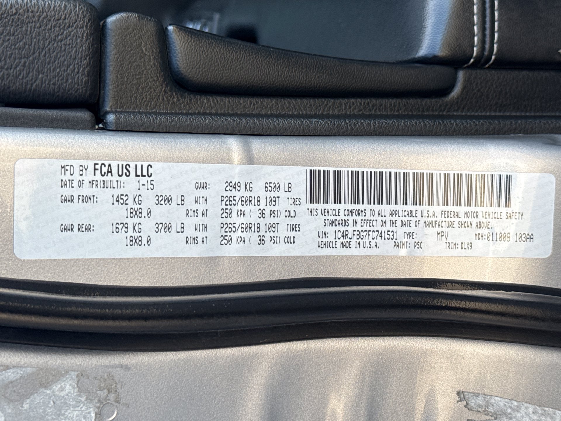 2015 Jeep Grand Cherokee Limited