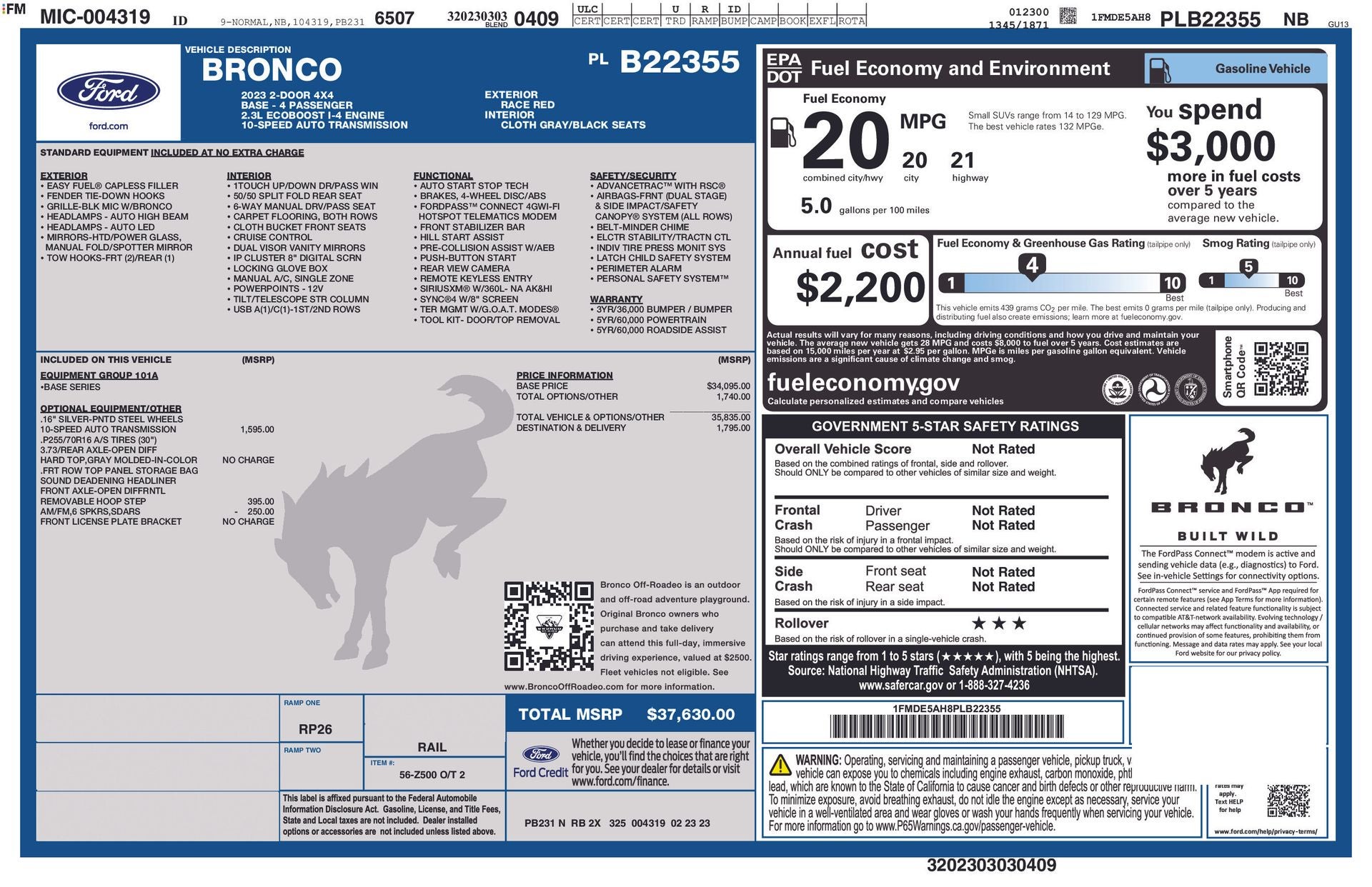 2023 Ford Bronco Base