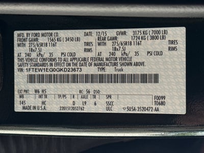 2016 Ford F-150 Lariat