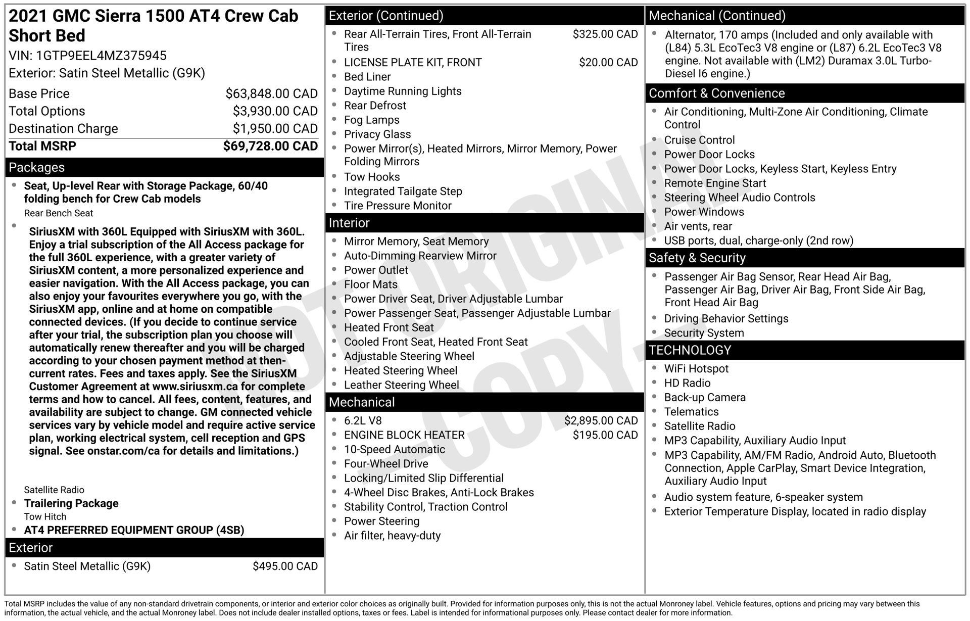 2021 GMC Sierra 1500 AT4