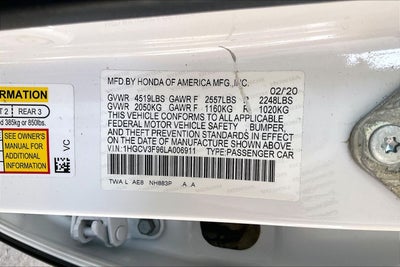 2020 Honda Accord Hybrid Touring