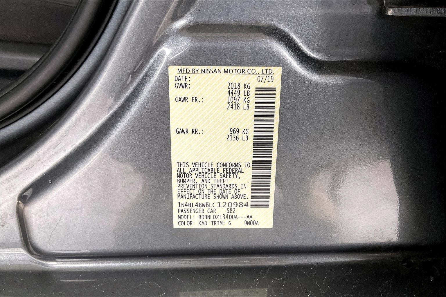 2020 Nissan Altima 2.5 S
