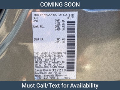 2024 Nissan Altima 2.5 SV