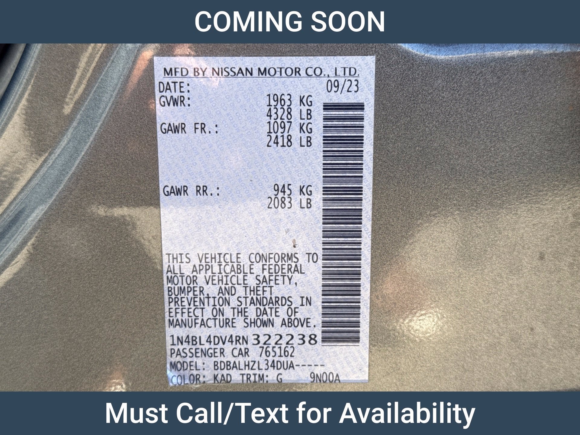 2024 Nissan Altima 2.5 SV
