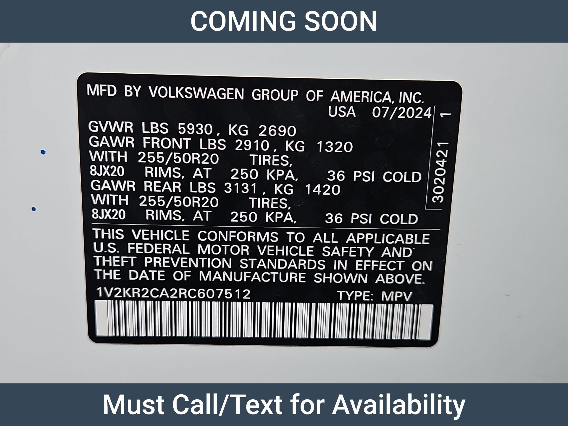 2024 Volkswagen Atlas 2.0T SE w/Technology