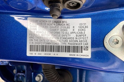2021 Honda Civic EX