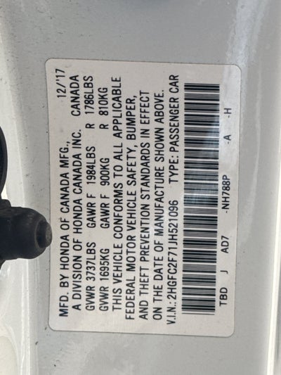 2018 Honda Civic EX