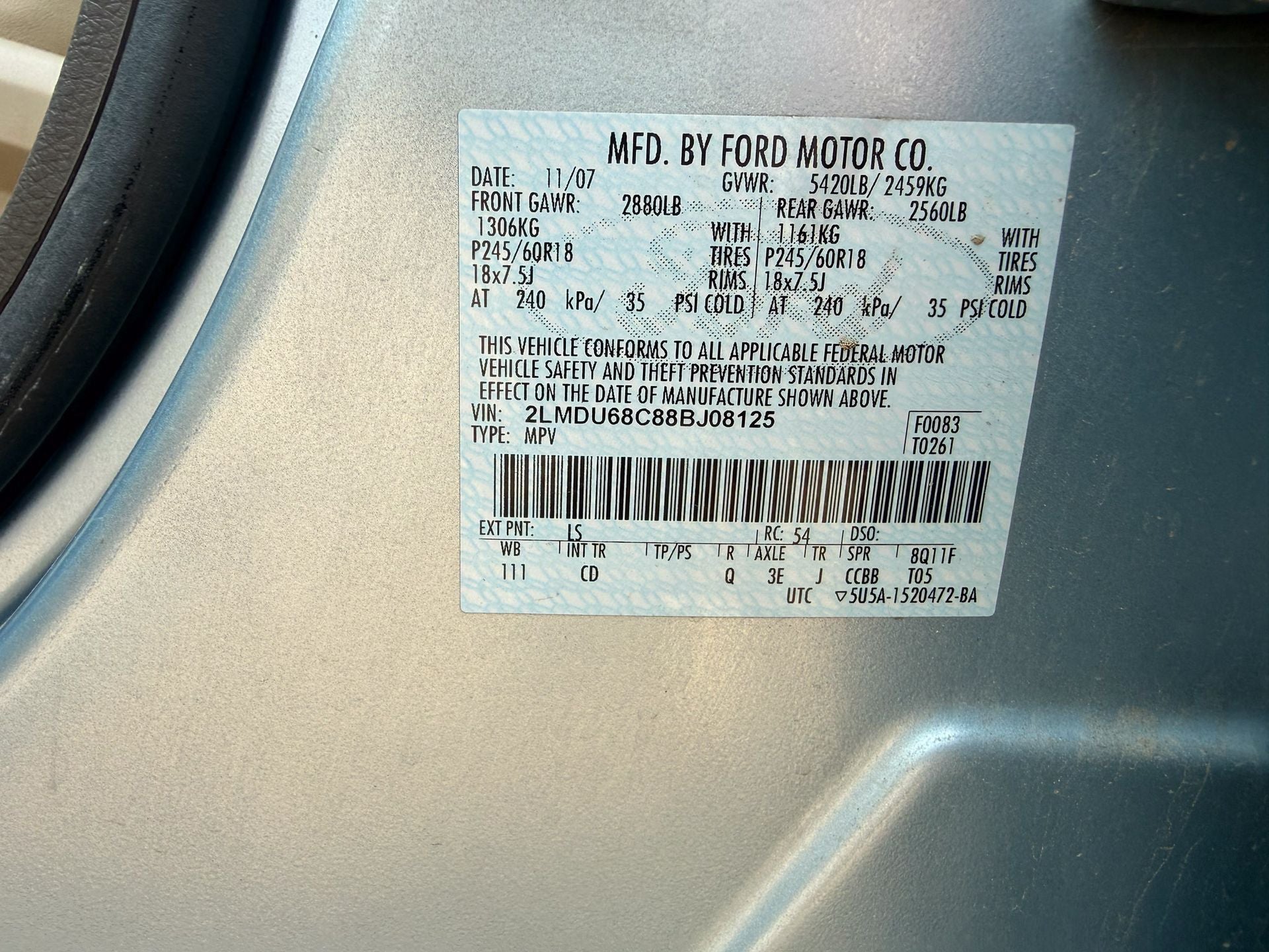 2008 Lincoln MKX Base