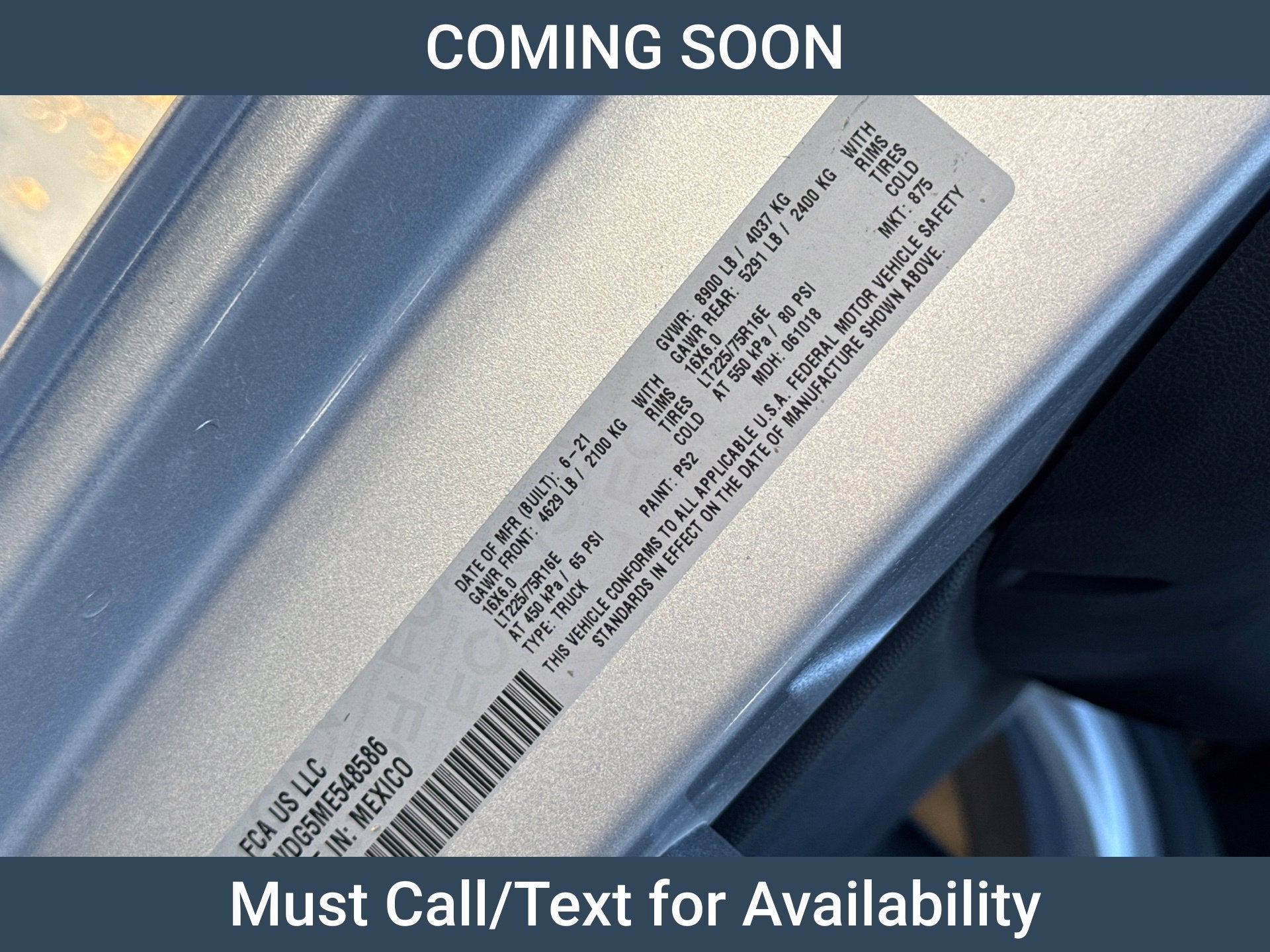 2021 RAM ProMaster 2500 High Roof 159 WB