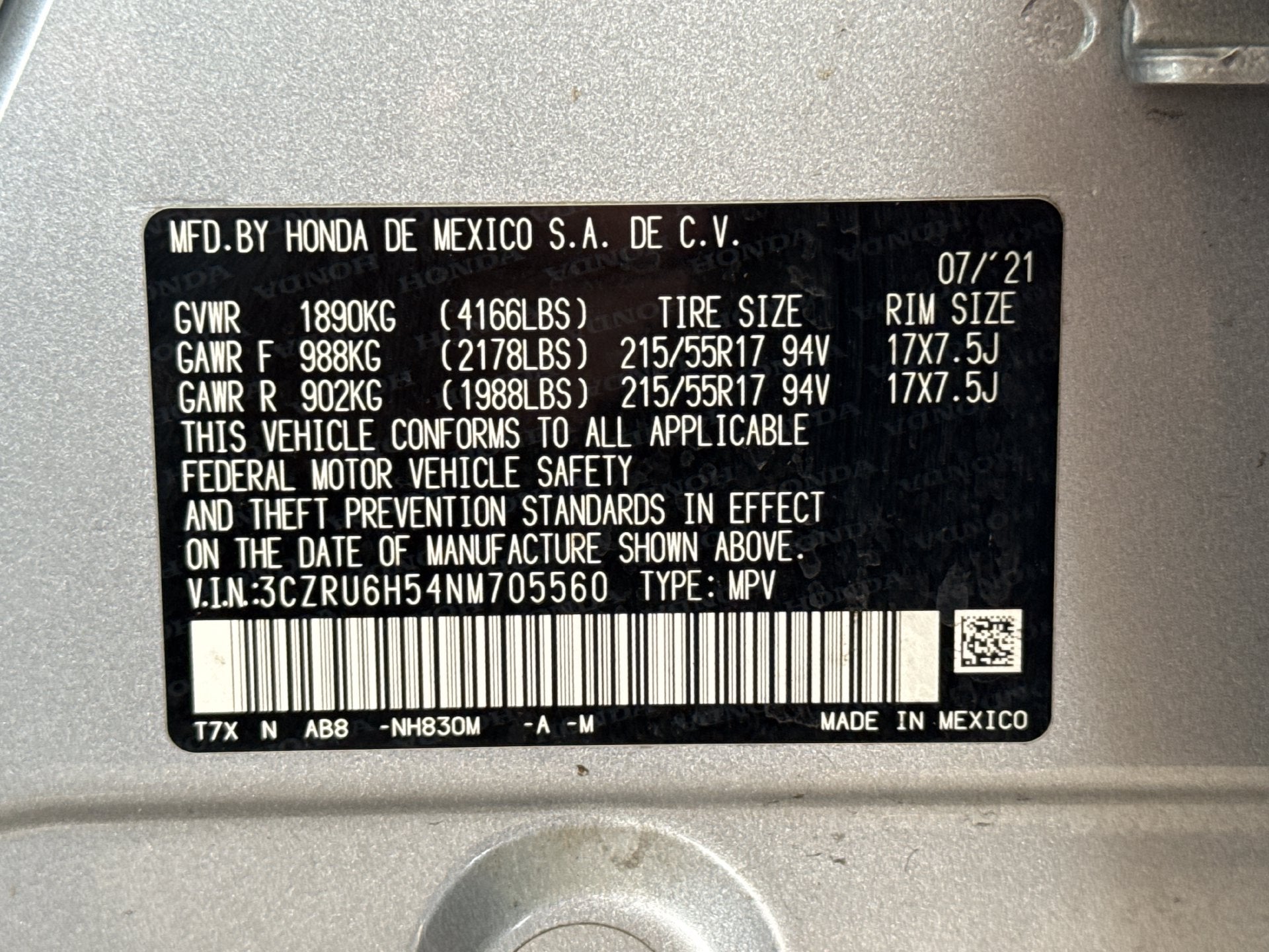 2022 Honda HR-V EX