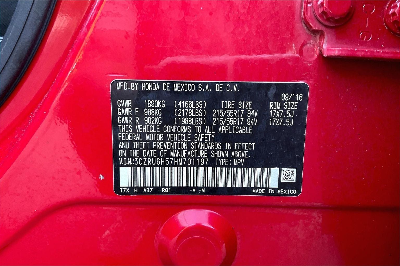 2017 Honda HR-V EX