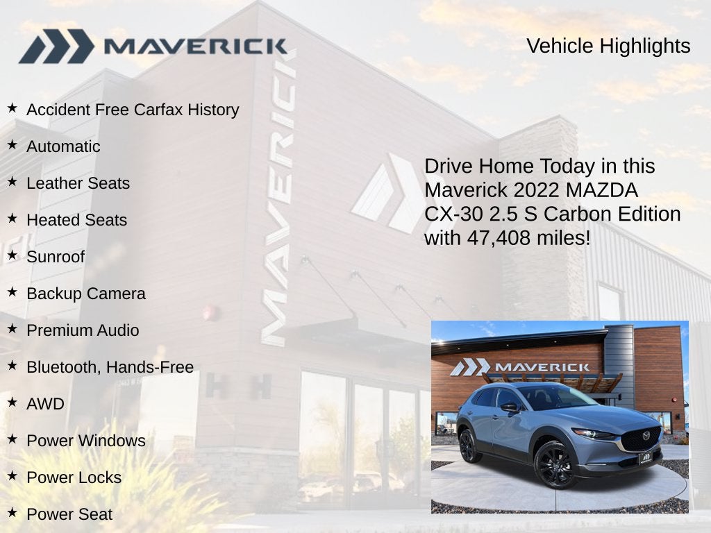 2022 Mazda Mazda CX-30 2.5 S Carbon Edition