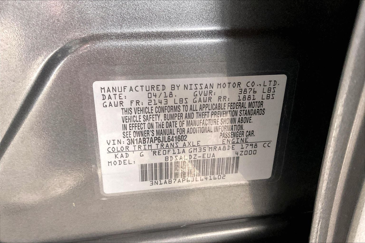 2018 Nissan Sentra SV