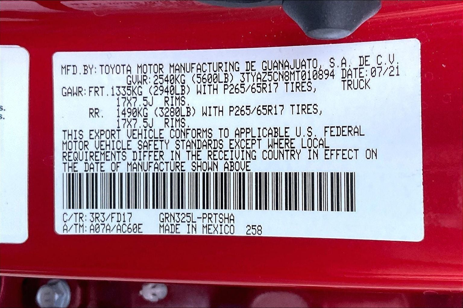 2021 Toyota Tacoma SR5 V6