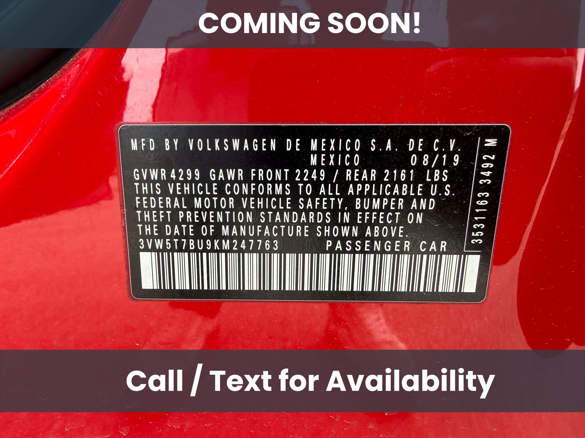 2019 Volkswagen Jetta GLI 2.0T Autobahn