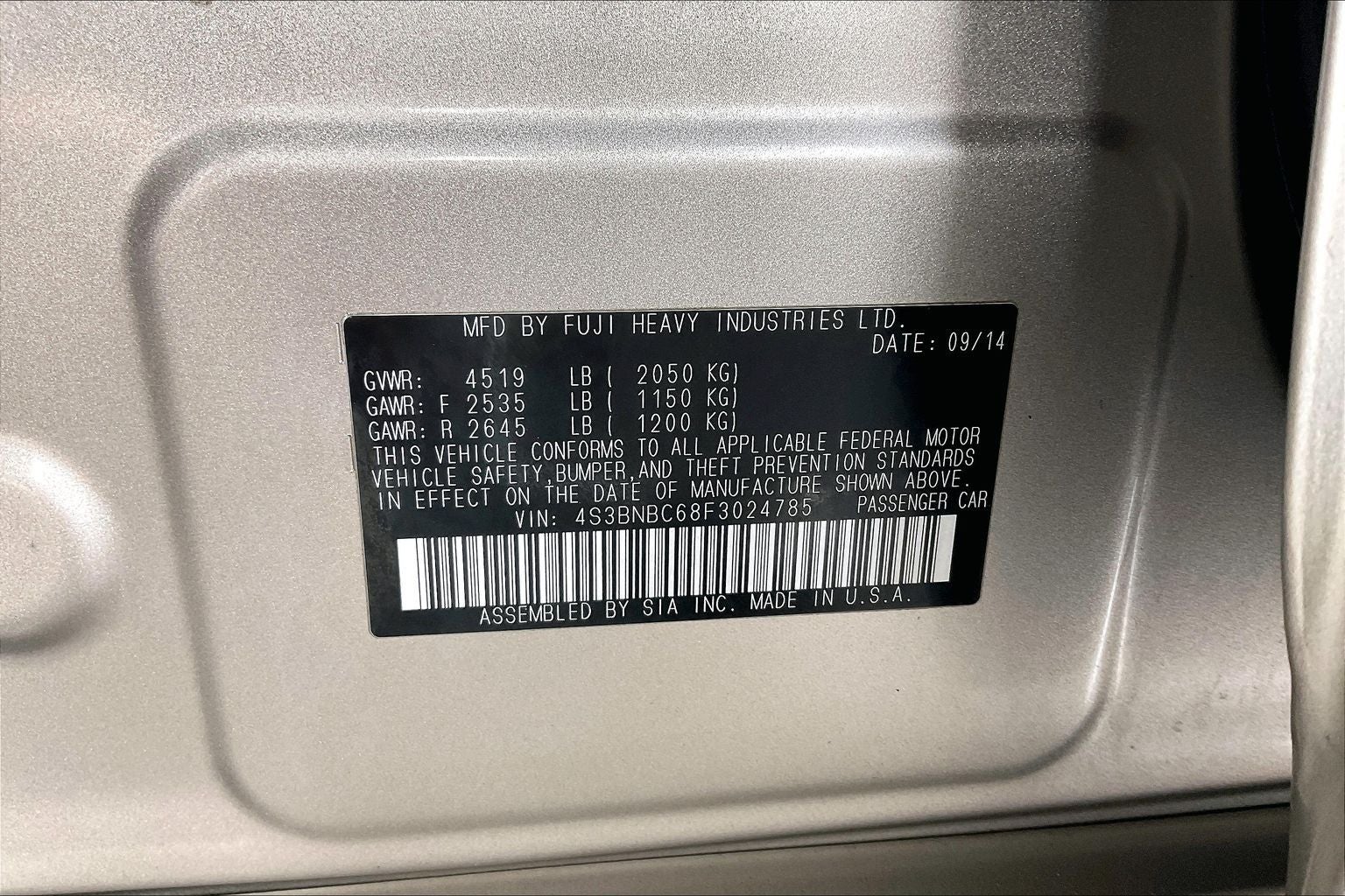 2015 Subaru Legacy 2.5i Premium