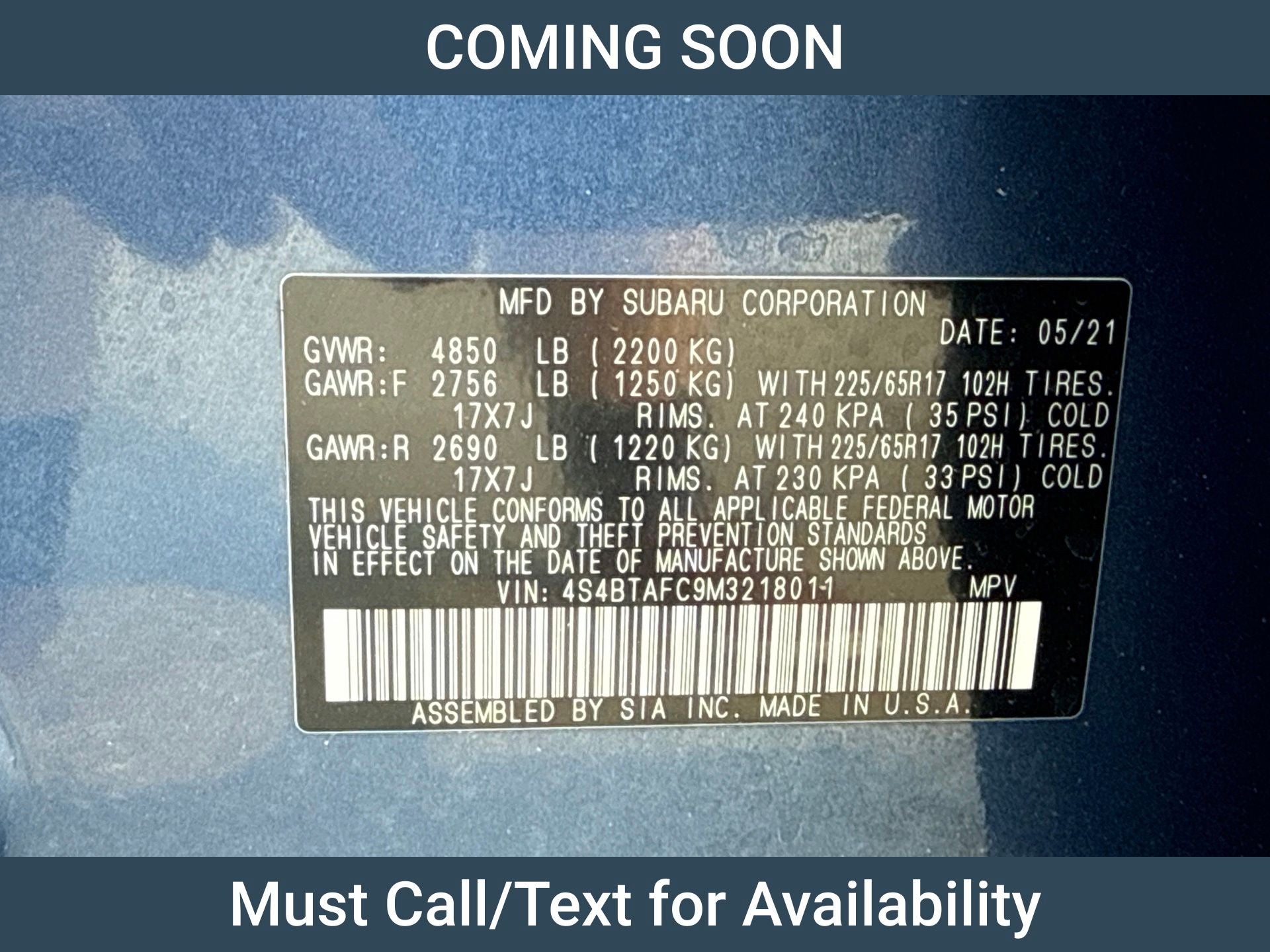 2021 Subaru Outback Premium