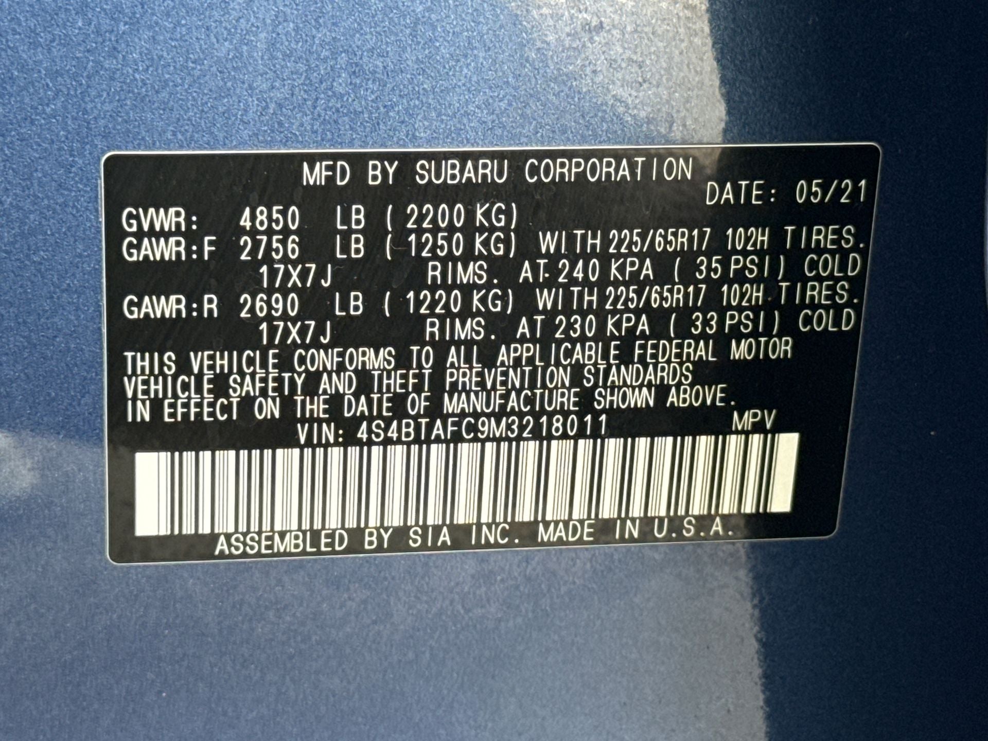 2021 Subaru Outback Premium