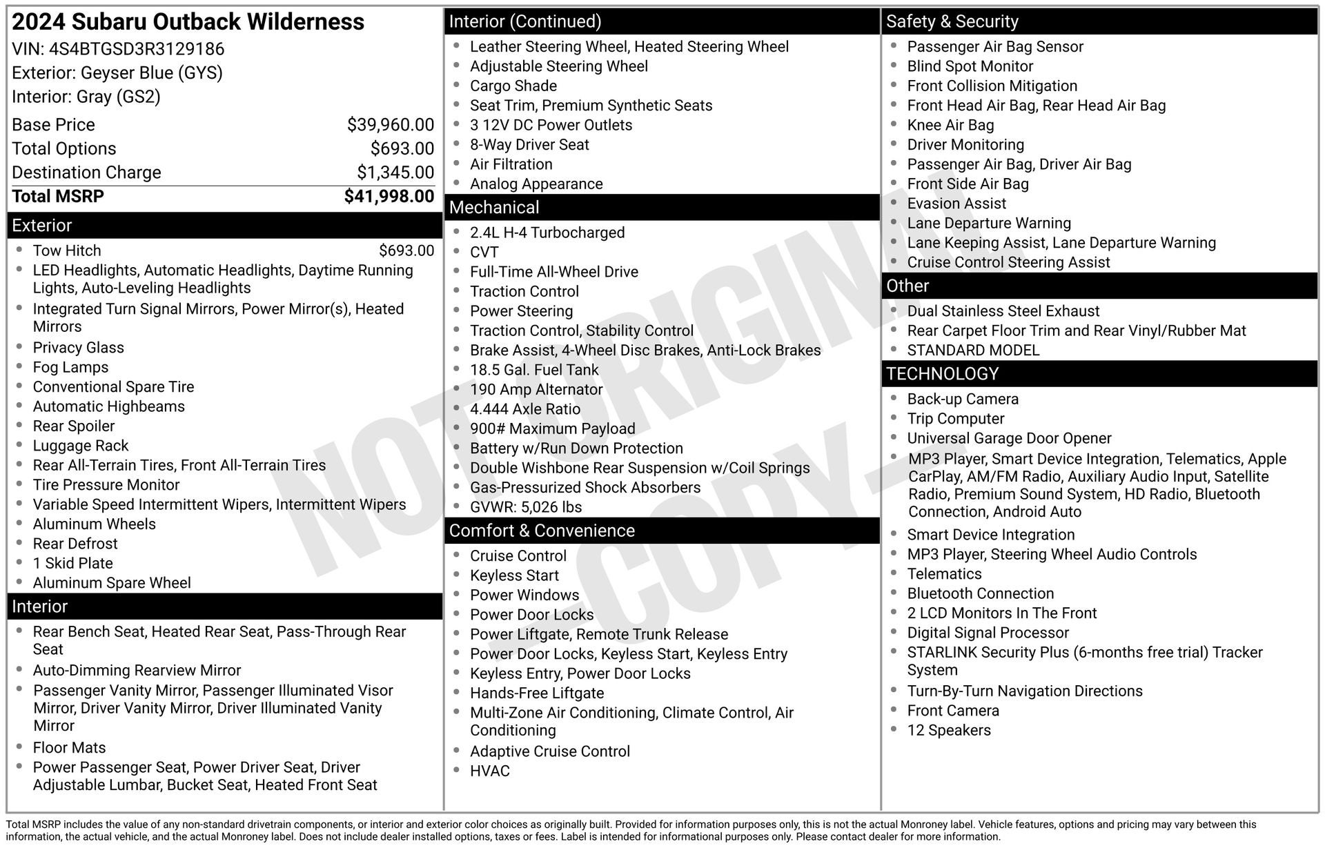 2024 Subaru Outback Wilderness