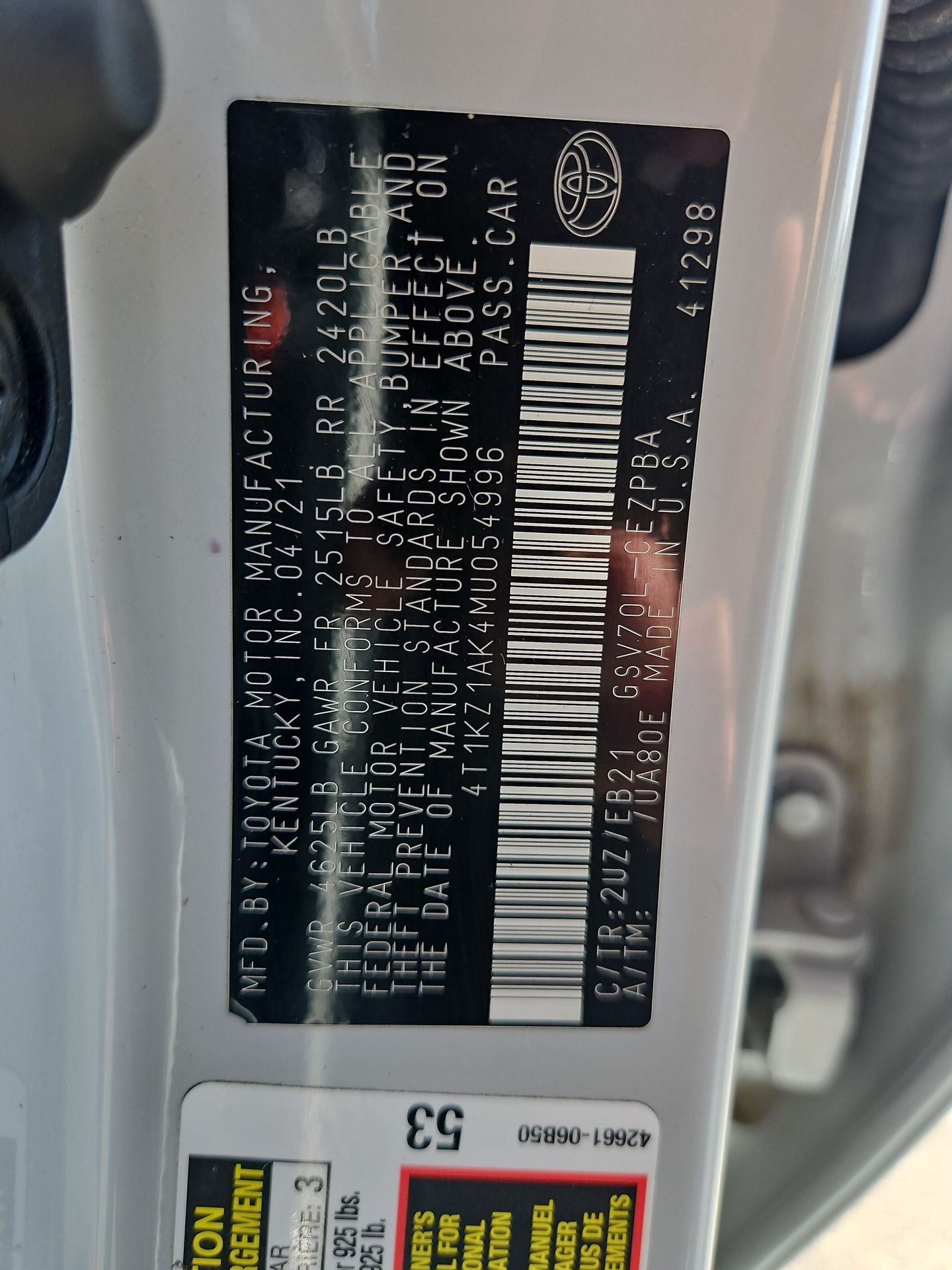 2021 Toyota Camry TRD V6