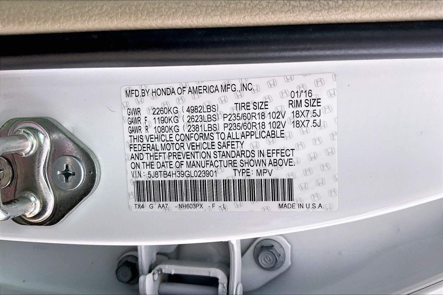 2016 Acura RDX Base
