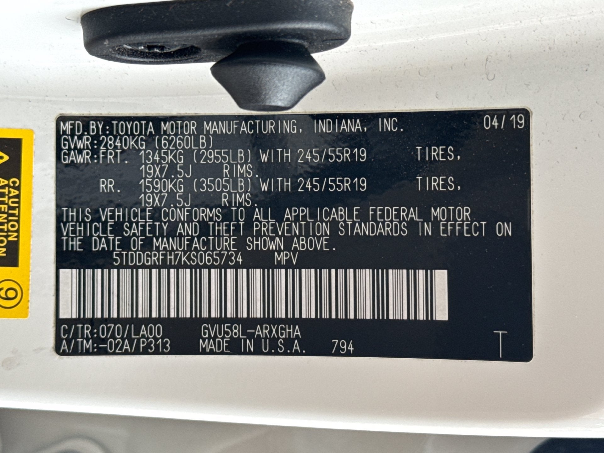 2019 Toyota Highlander Hybrid Limited Platinum