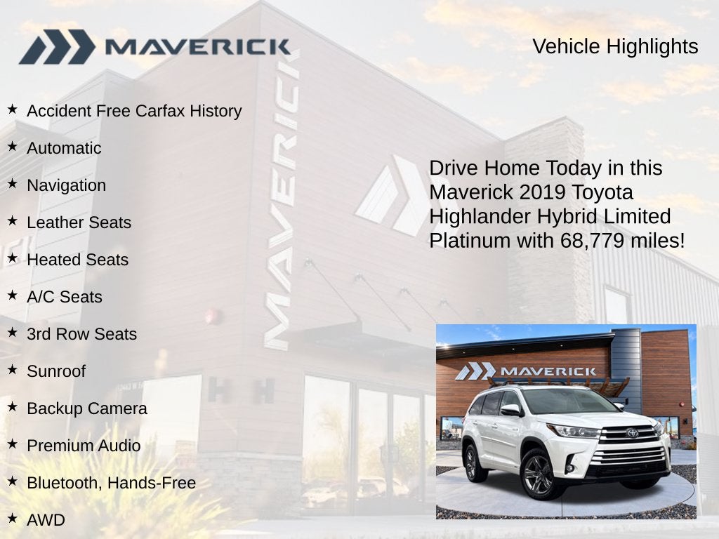 2019 Toyota Highlander Hybrid Limited Platinum