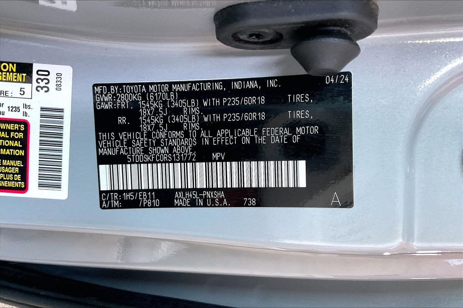 2024 Toyota Sienna XSE 7 Passenger