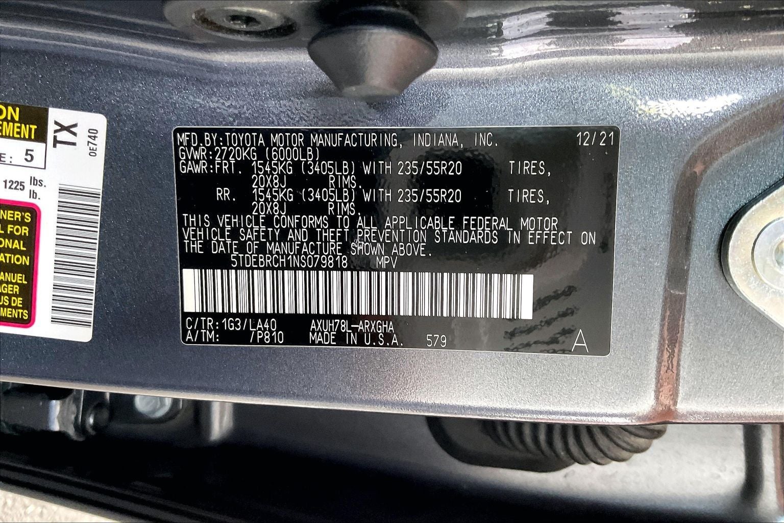 2022 Toyota Highlander Hybrid Platinum