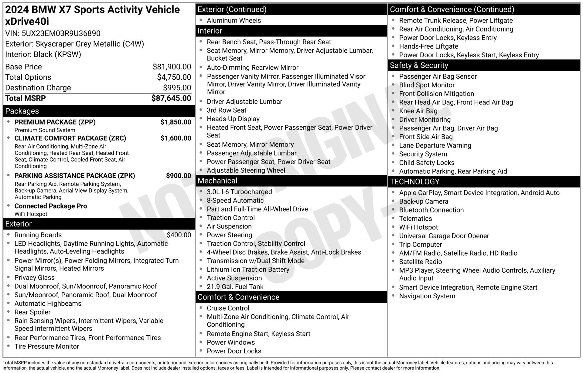 2024 BMW X7 xDrive40i