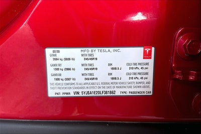 2020 Tesla Model S Long Range Plus