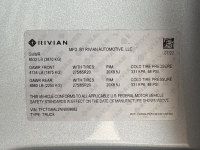 2022 Rivian R1T Launch Edition