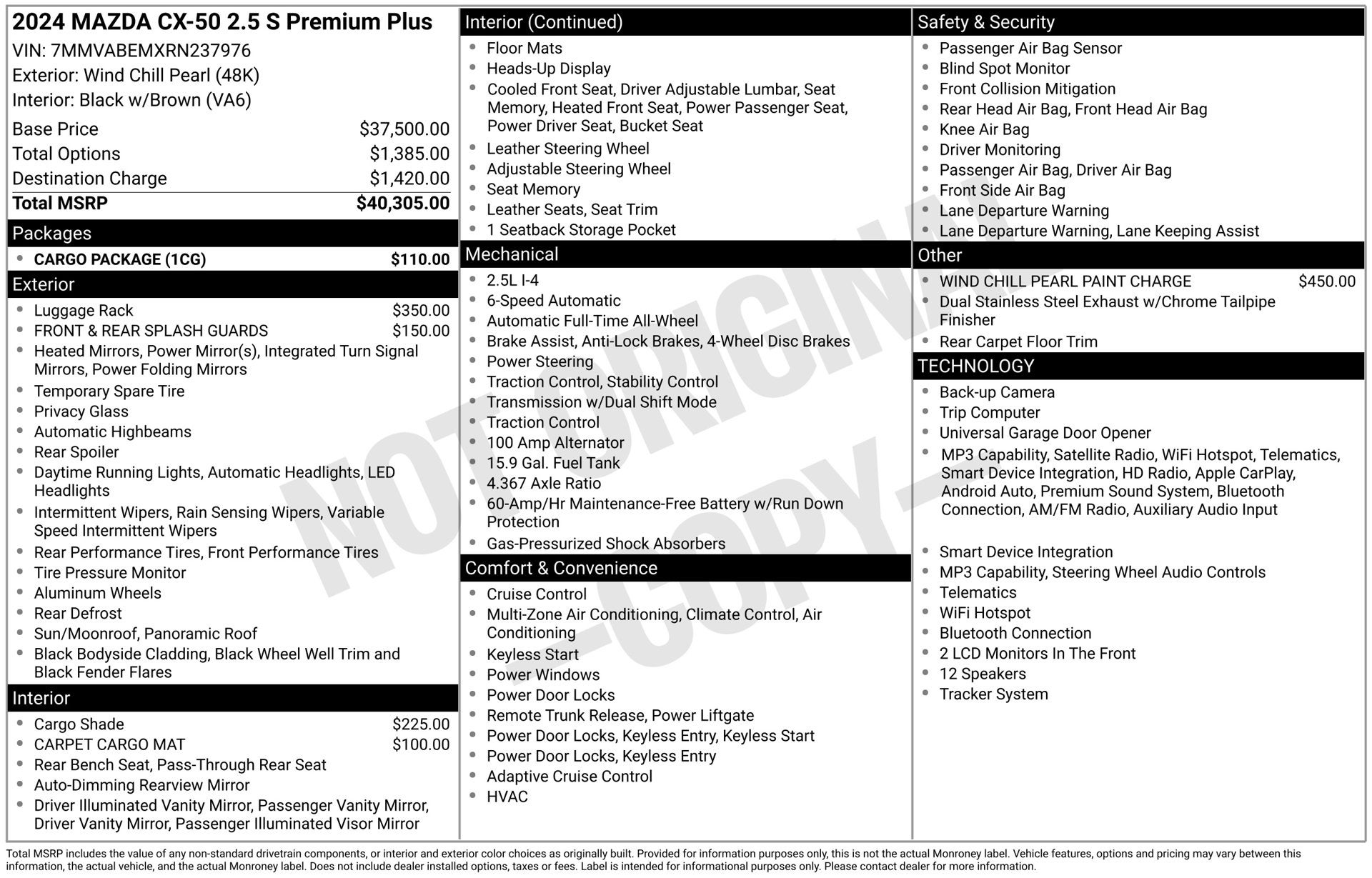 2024 Mazda Mazda CX-50 2.5 S Premium Plus Package
