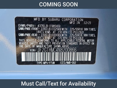 2022 Subaru Crosstrek Limited