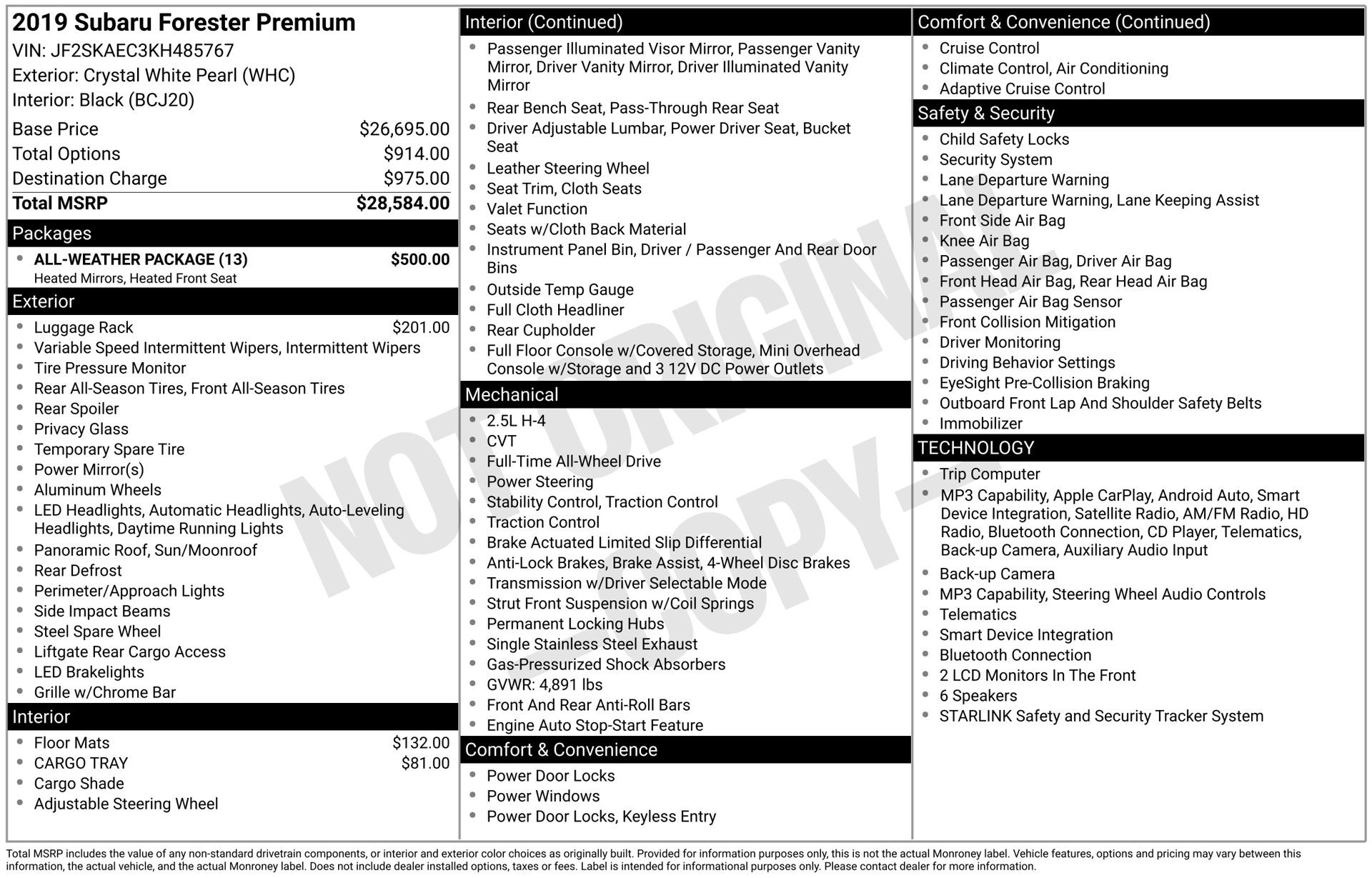 2019 Subaru Forester Premium