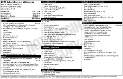 2023 Subaru Forester Wilderness