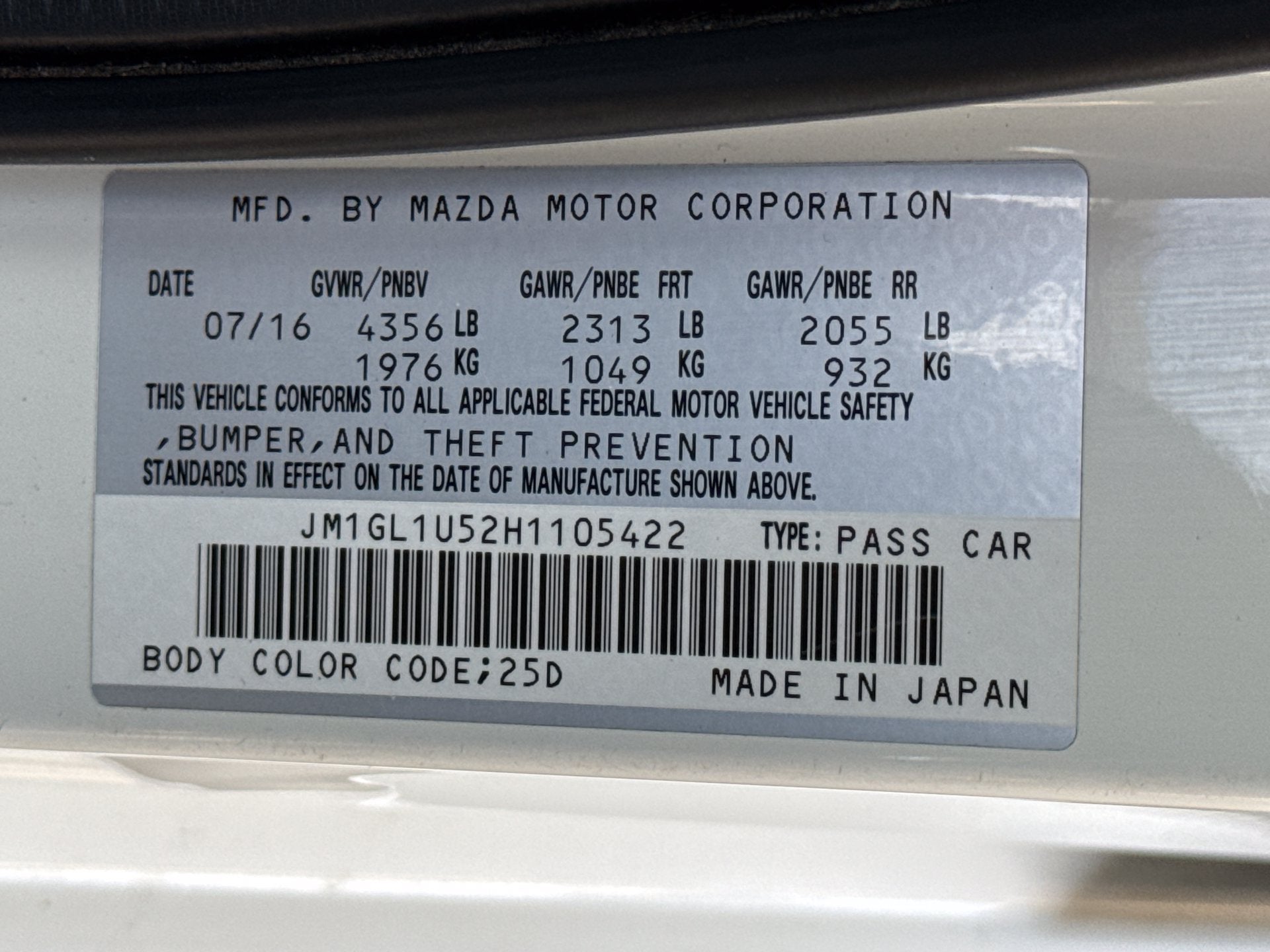 2017 Mazda Mazda6 Sport