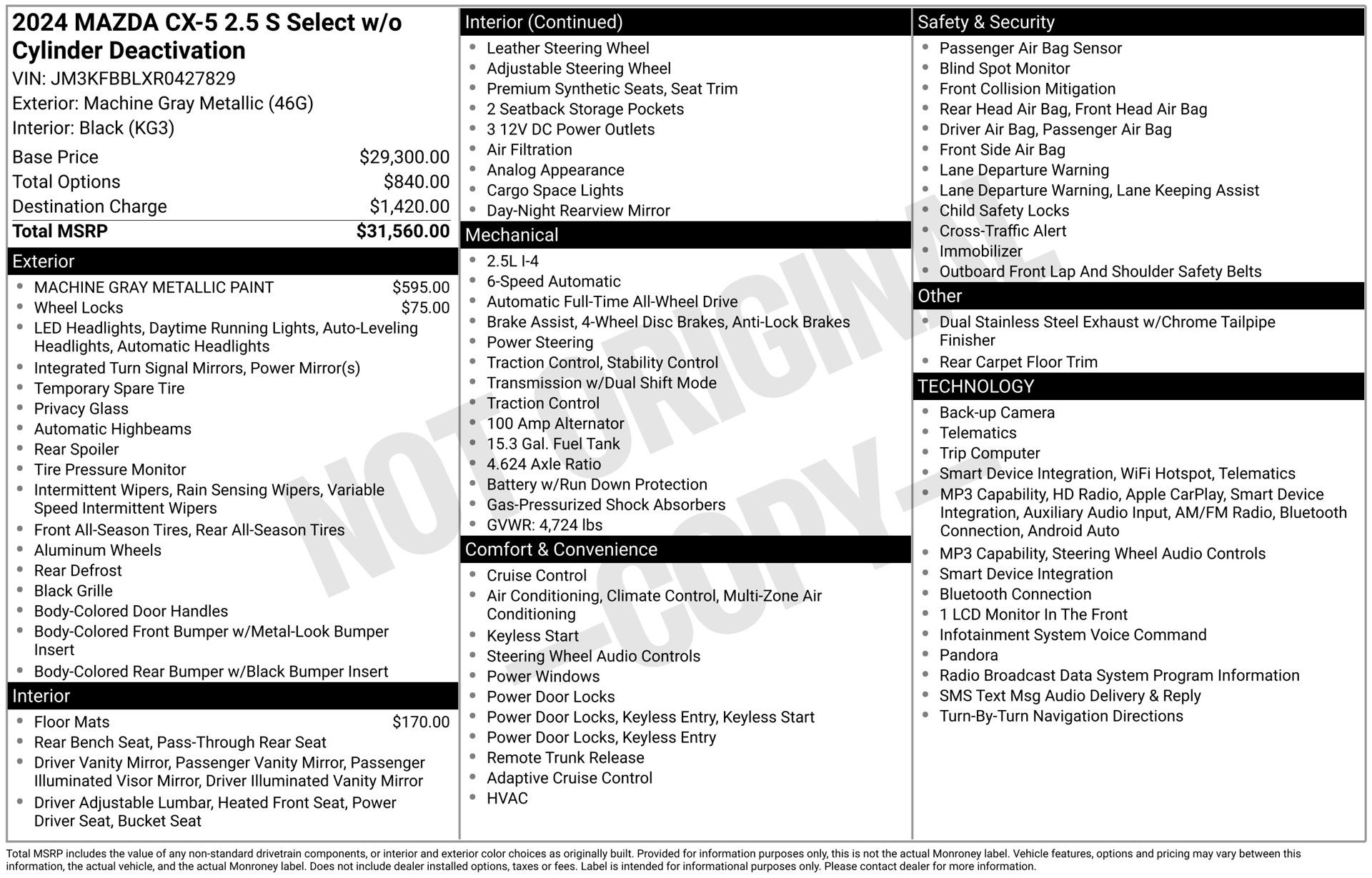 2024 Mazda Mazda CX-5 2.5 S Select Package