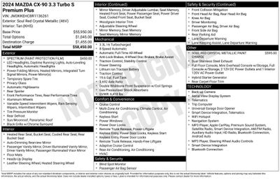 2024 Mazda Mazda CX-90 3.3 Turbo S Premium Plus