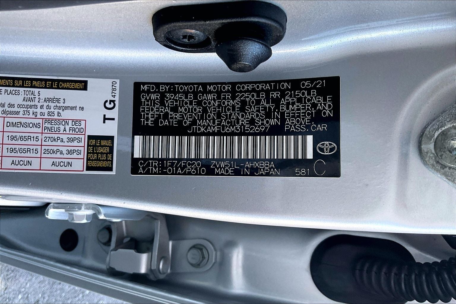 2021 Toyota Prius L