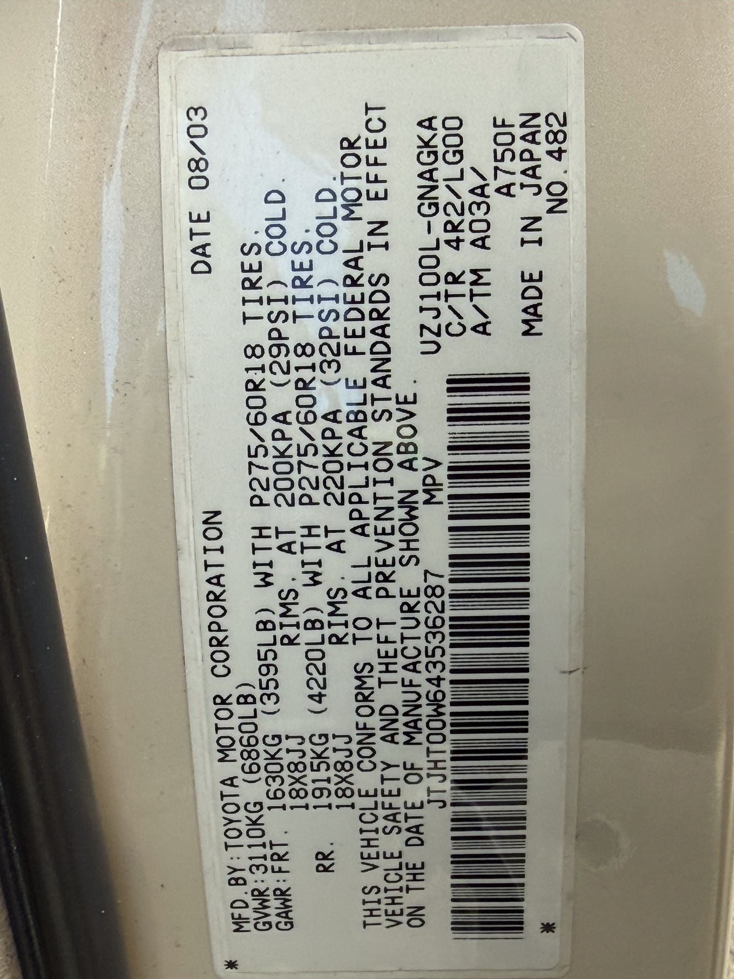 2004 Lexus LX 470