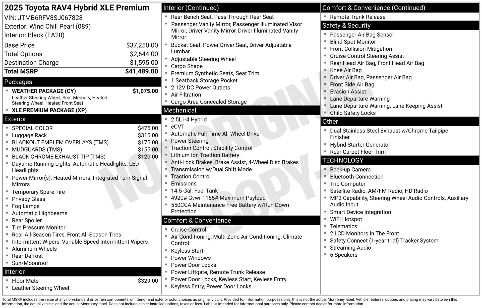 2025 Toyota RAV4 Hybrid XLE Premium