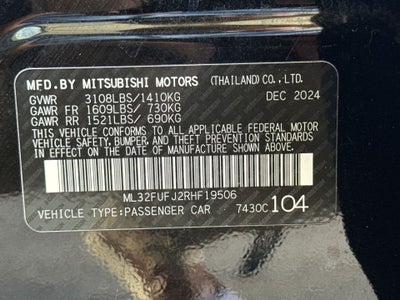 2024 Mitsubishi Mirage G4 LE