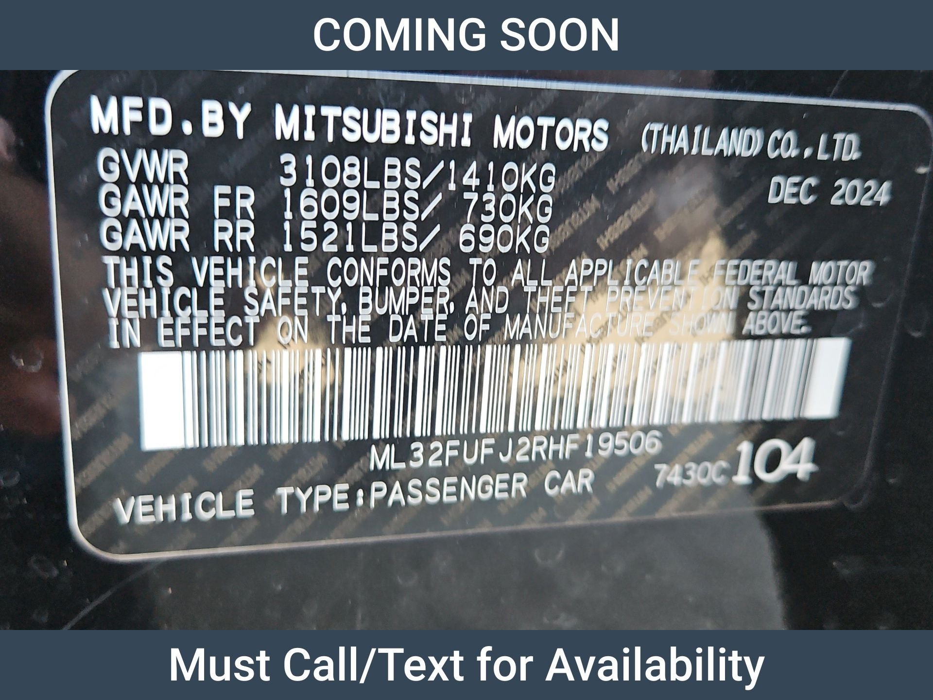 2024 Mitsubishi Mirage G4 ES