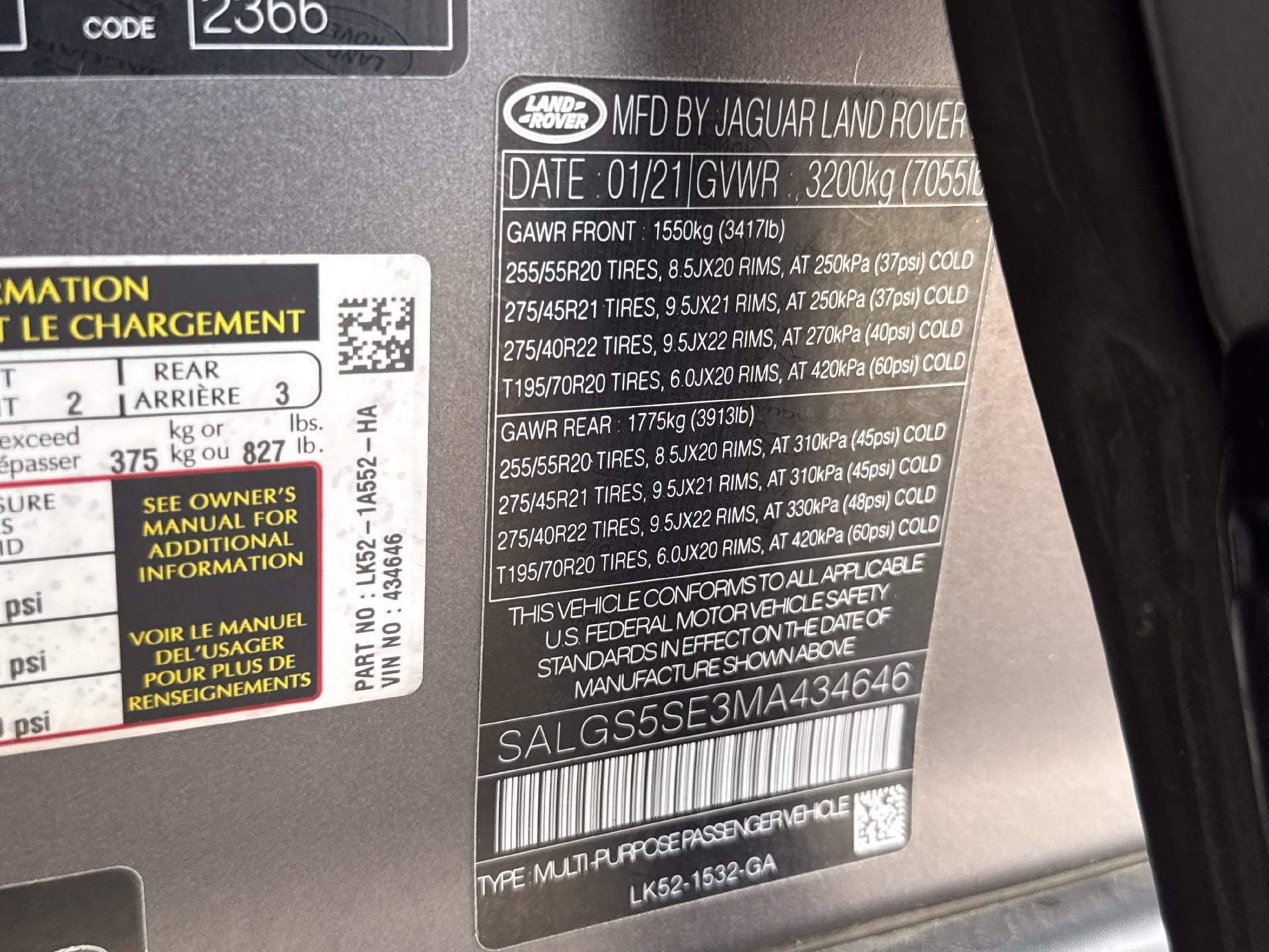 2021 Land Rover Range Rover Westminster LWB