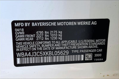 2019 BMW 4 Series 430i Gran Coupe