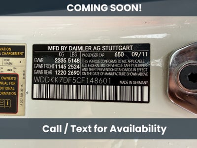 2012 Mercedes-Benz E-Class E 550