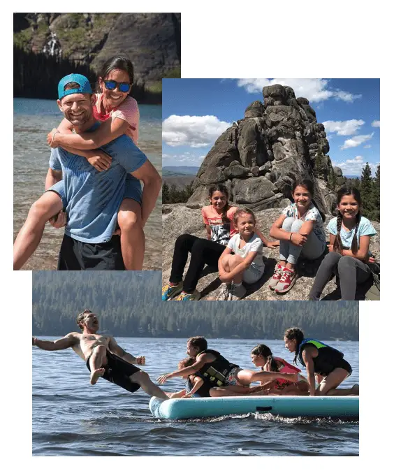 Freeman Dawson and family doing outdoor activities