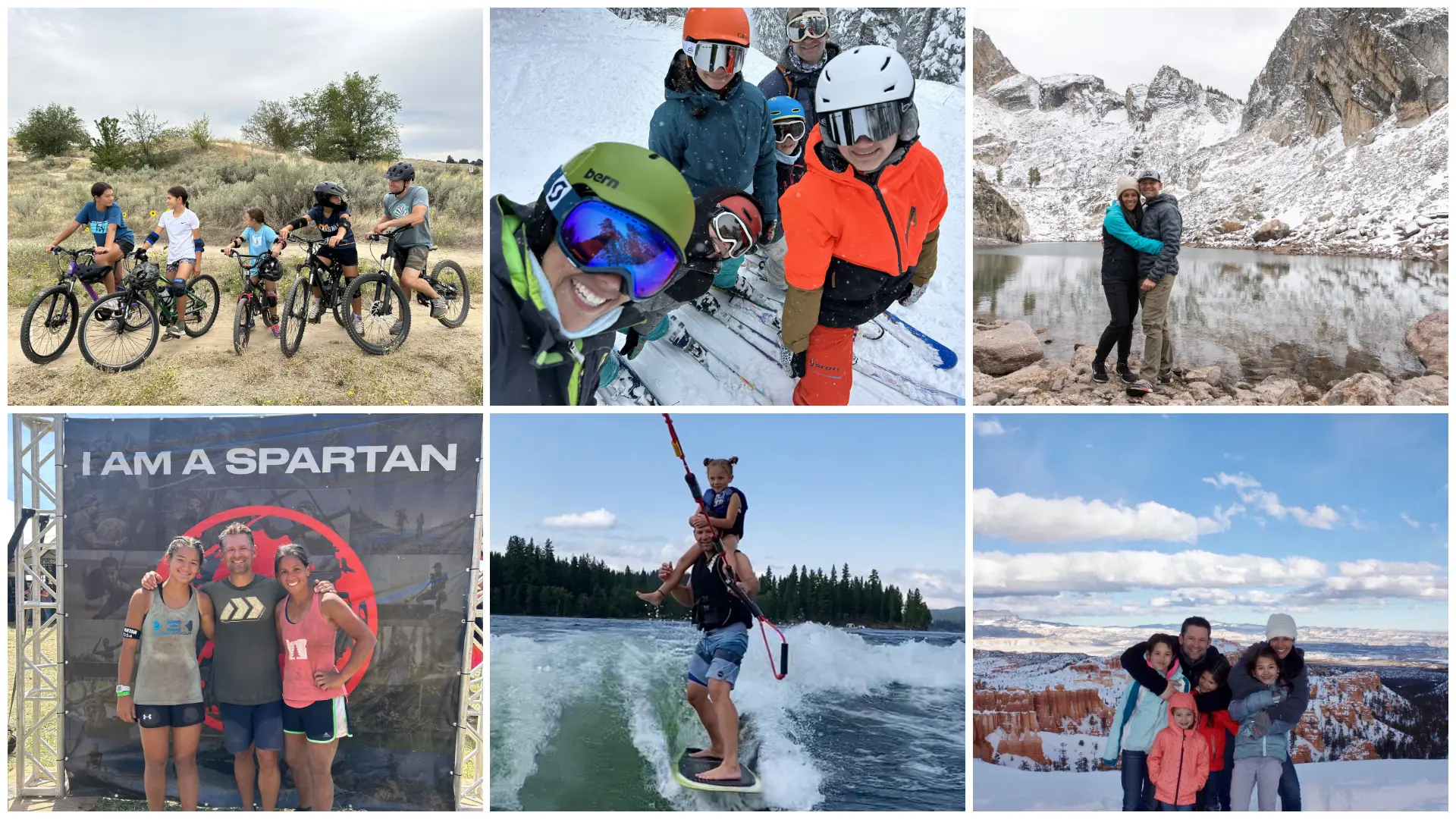 Freeman Dawson and family doing outdoor activities